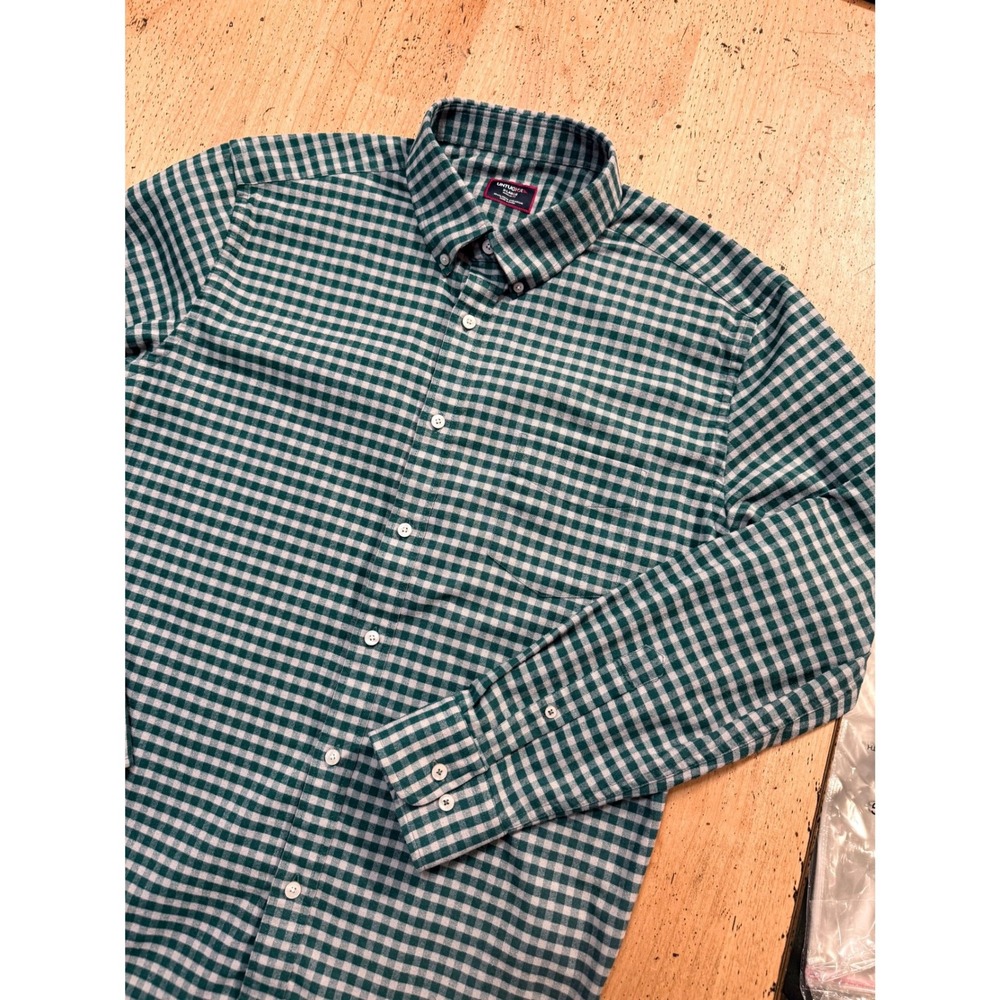 UNTUCKit Bergstrom XL Green Gingham‎ Button Down Long Sleeve Shirt 40244 Mens